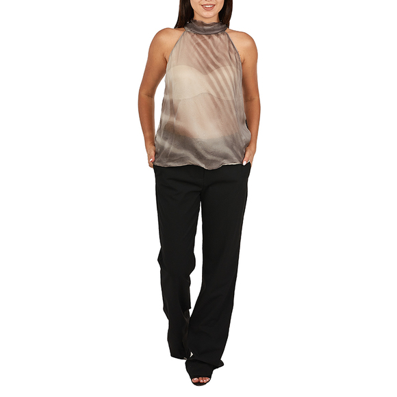 Giorgio Armani Blouse Women size L Slate Gray